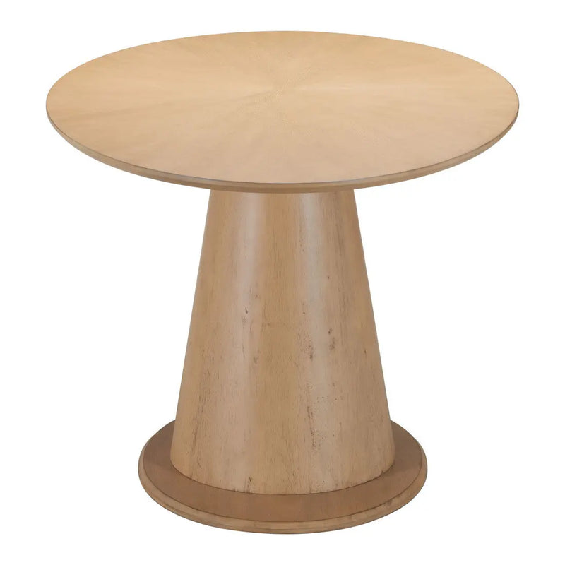 71" Natural Solid Wood Pedestal Base Oval Dining Table Homeroots Kitchen & Dining