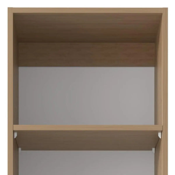 71" Natural Wood Five Tier Bookcase Homeroots Office