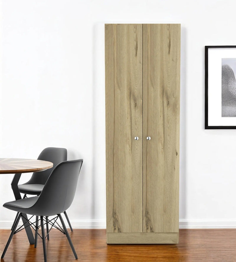 71" Oak Wood Pantry Or Storage Closet Homeroots Kitchen & Dining