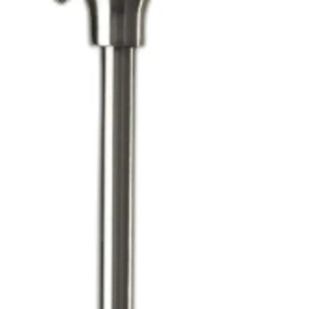 71" Silver Metal Torchiere Floor Lamp With White Bowl Shade - GreatEagleInc