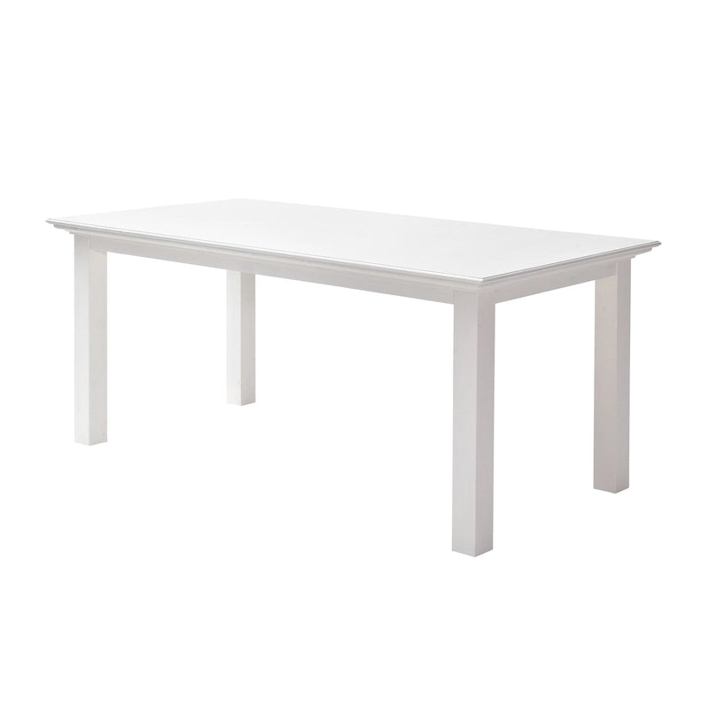 71" White Solid Wood Dining Table Homeroots Kitchen & Dining