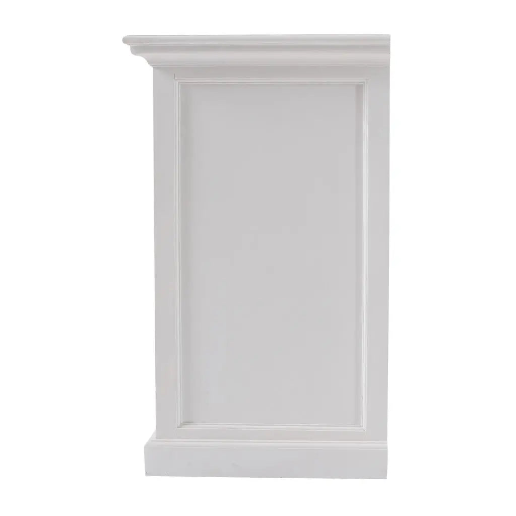 71" White Solid Wood Three Drawer Sideboard with Five Doors Homeroots Kitchen & Dining