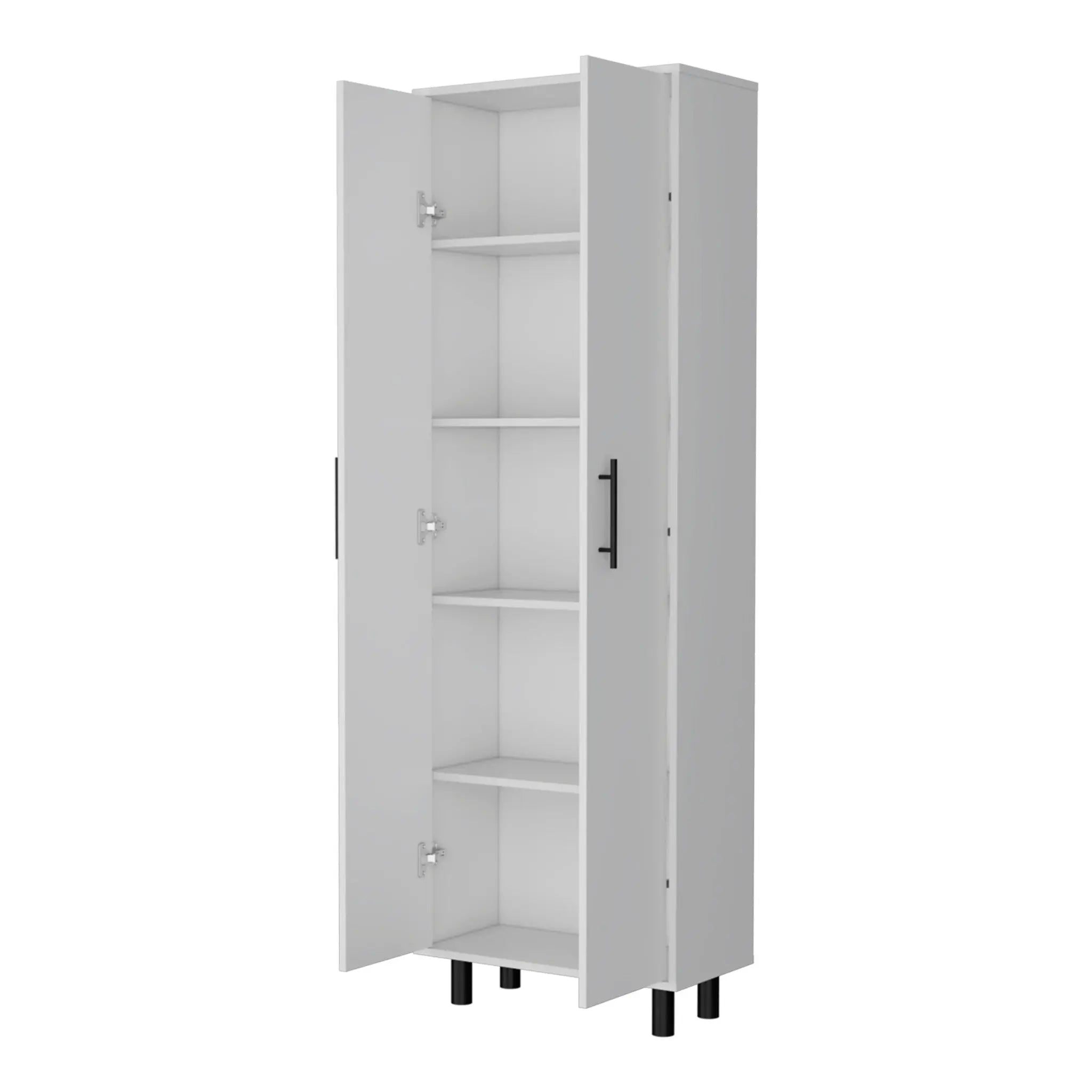 71" White Tall Pantry Cabinet Homeroots Kitchen & Dining