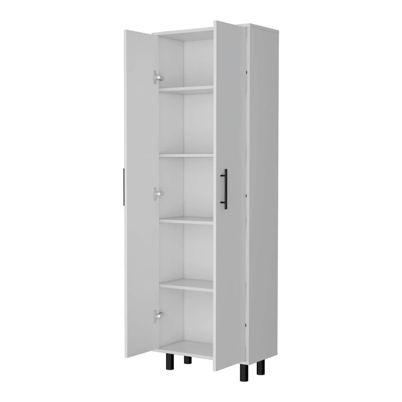 71" White Tall Pantry Cabinet Homeroots Kitchen & Dining