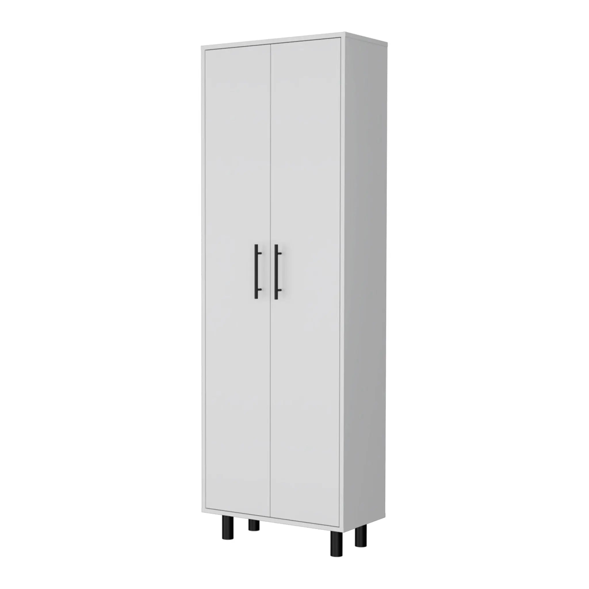 71" White Tall Pantry Cabinet Homeroots Kitchen & Dining