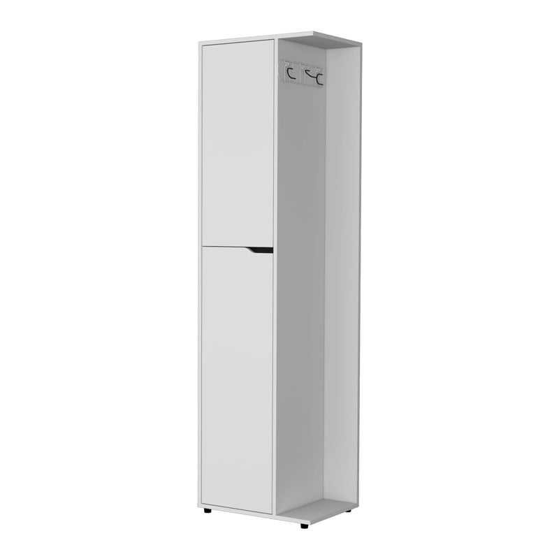 71" White Wood Accent Cabinet With Two Doors Homeroots Kitchen & Dining