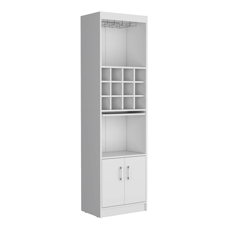 71" White Wood Bar Cabinet With Two Doors Homeroots Kitchen & Dining