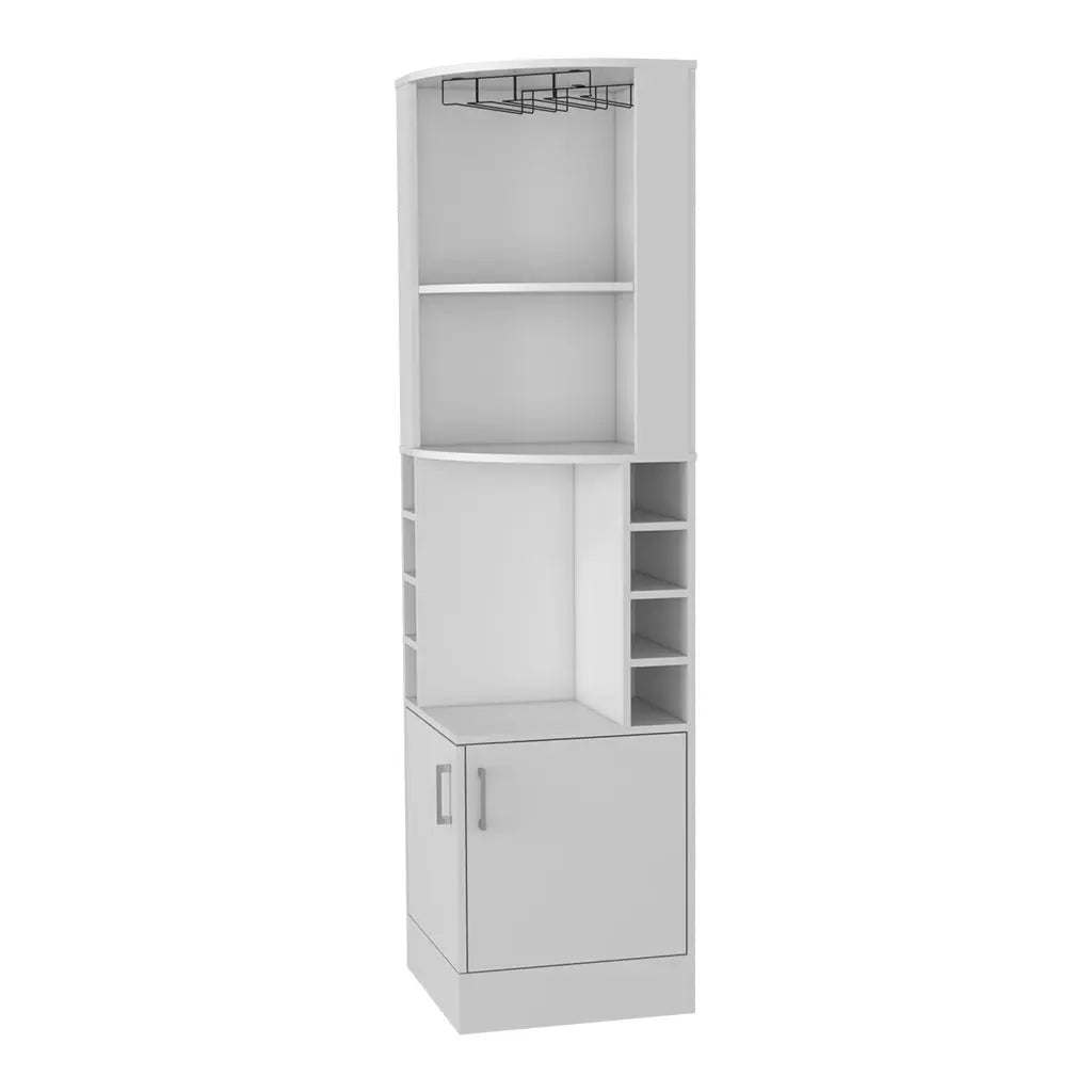 71" White Wood Corner Bar Cabinet With Two Doors Homeroots Kitchen & Dining