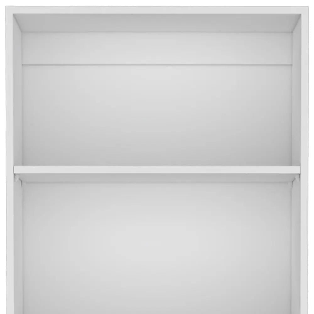 71" White Wood Five Tier Bookcase Homeroots Office