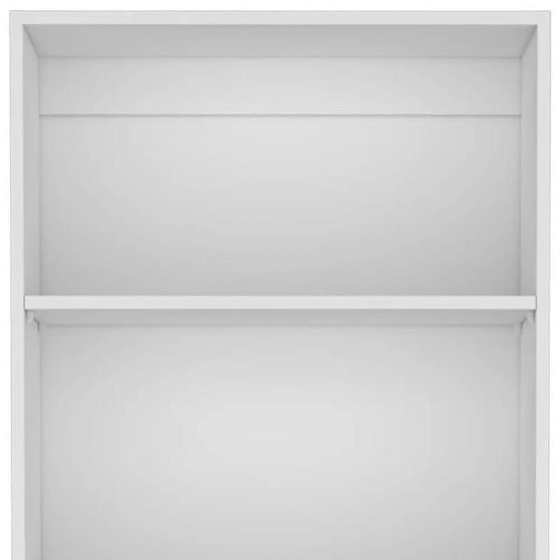 71" White Wood Five Tier Bookcase Homeroots Office