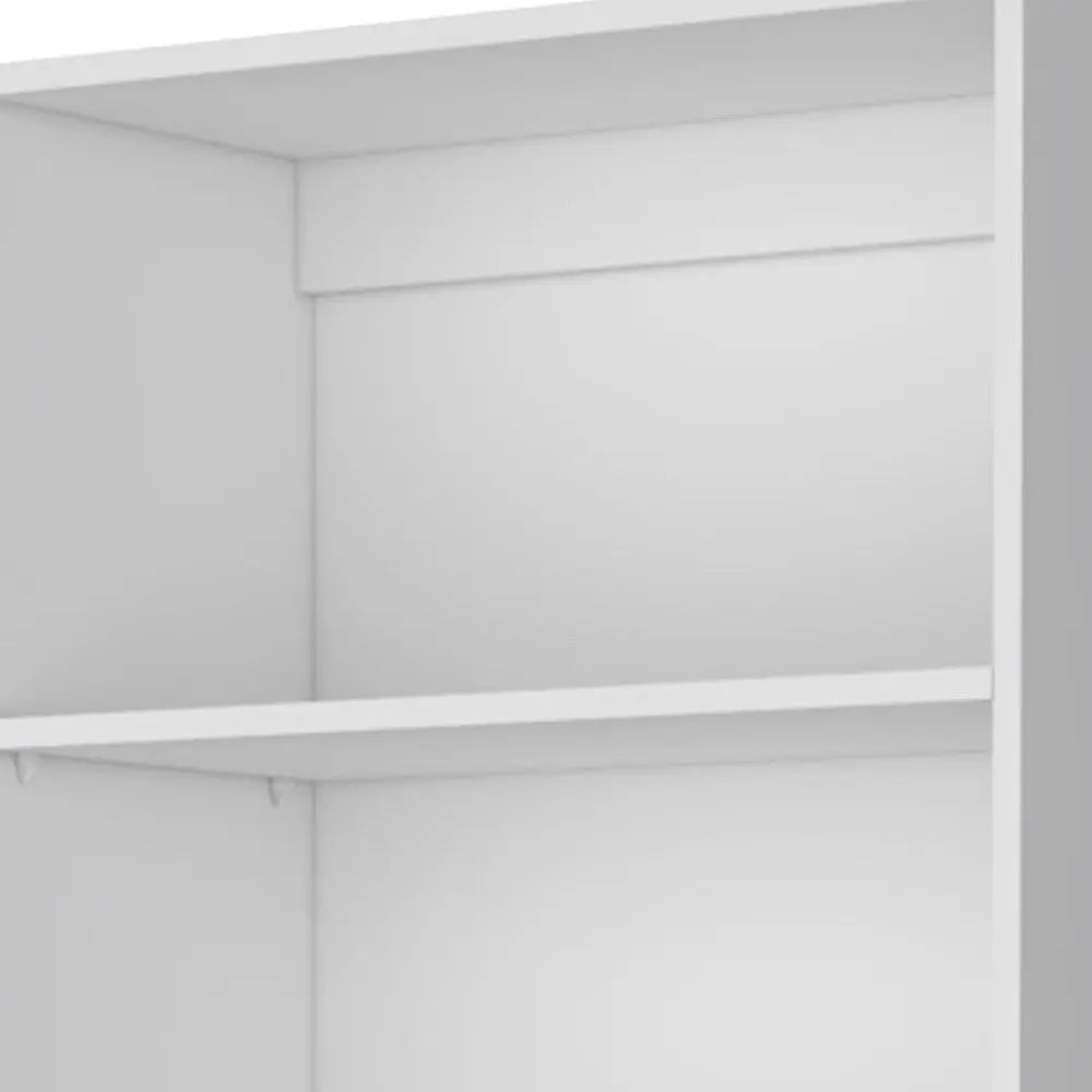71" White Wood Five Tier Bookcase Homeroots Office