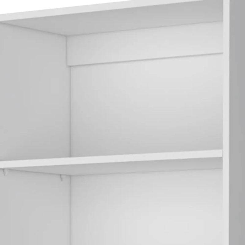 71" White Wood Five Tier Bookcase Homeroots Office