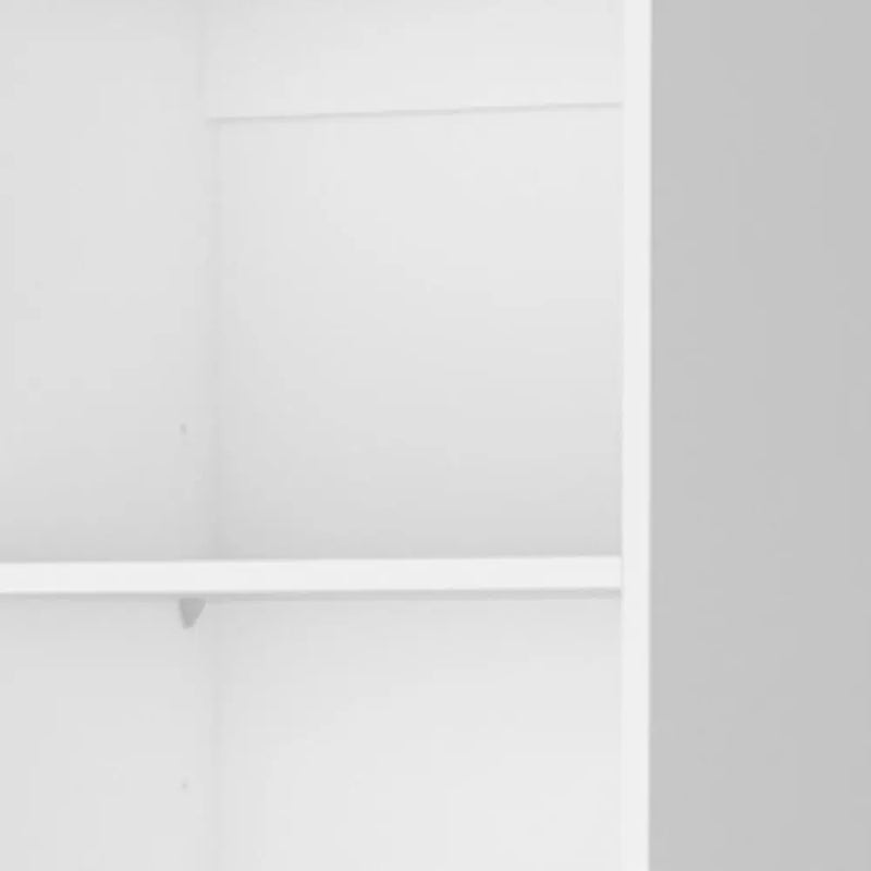 71" White Wood Five Tier Bookcase Homeroots Office