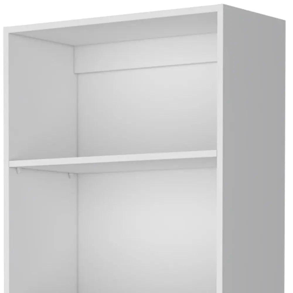 71" White Wood Five Tier Bookcase Homeroots Office