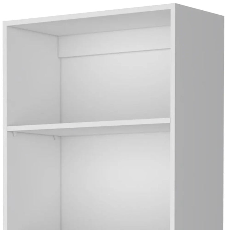 71" White Wood Five Tier Bookcase Homeroots Office