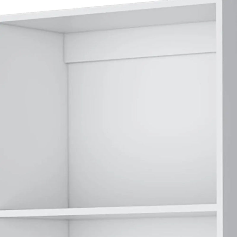 71" White Wood Four Tier Bookcase Homeroots Office