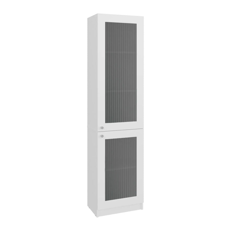71" White Wood One Tier Bookcase with One Door Homeroots Office
