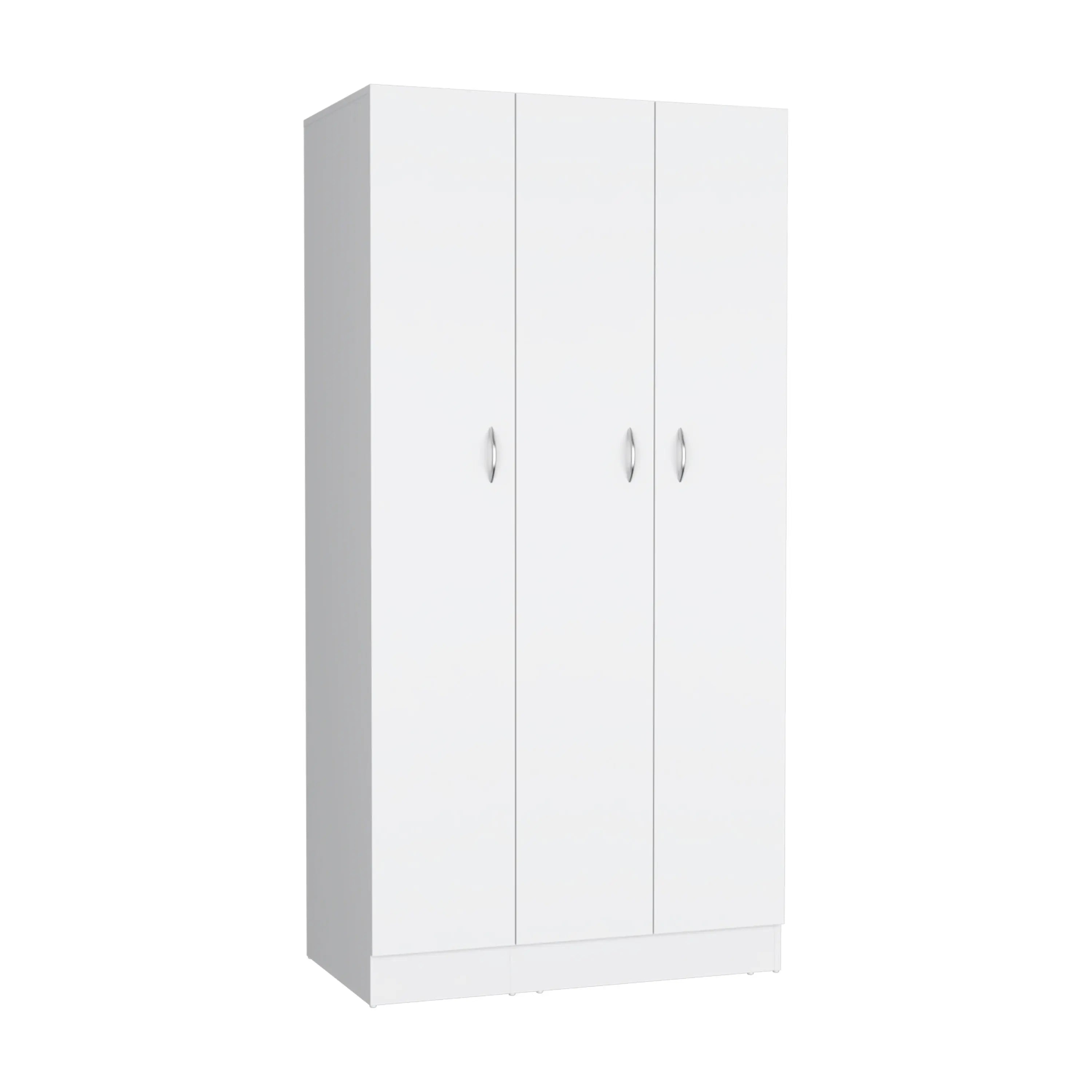 71" White Wood Three Door Two Drawer Combo Dresser Homeroots Bed & Bath