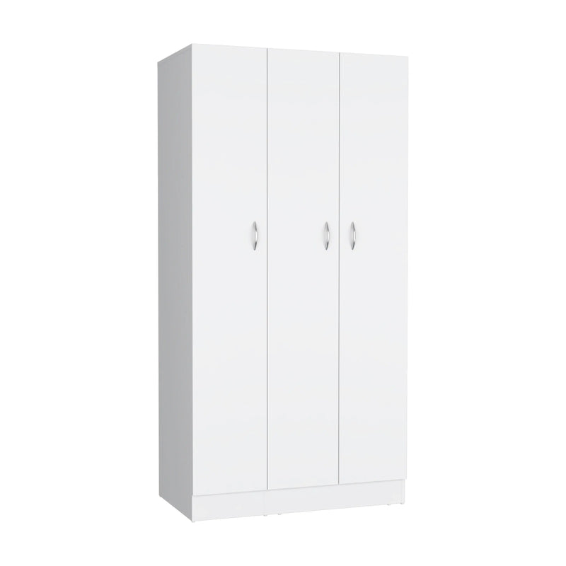 71" White Wood Three Door Two Drawer Combo Dresser Homeroots Bed & Bath