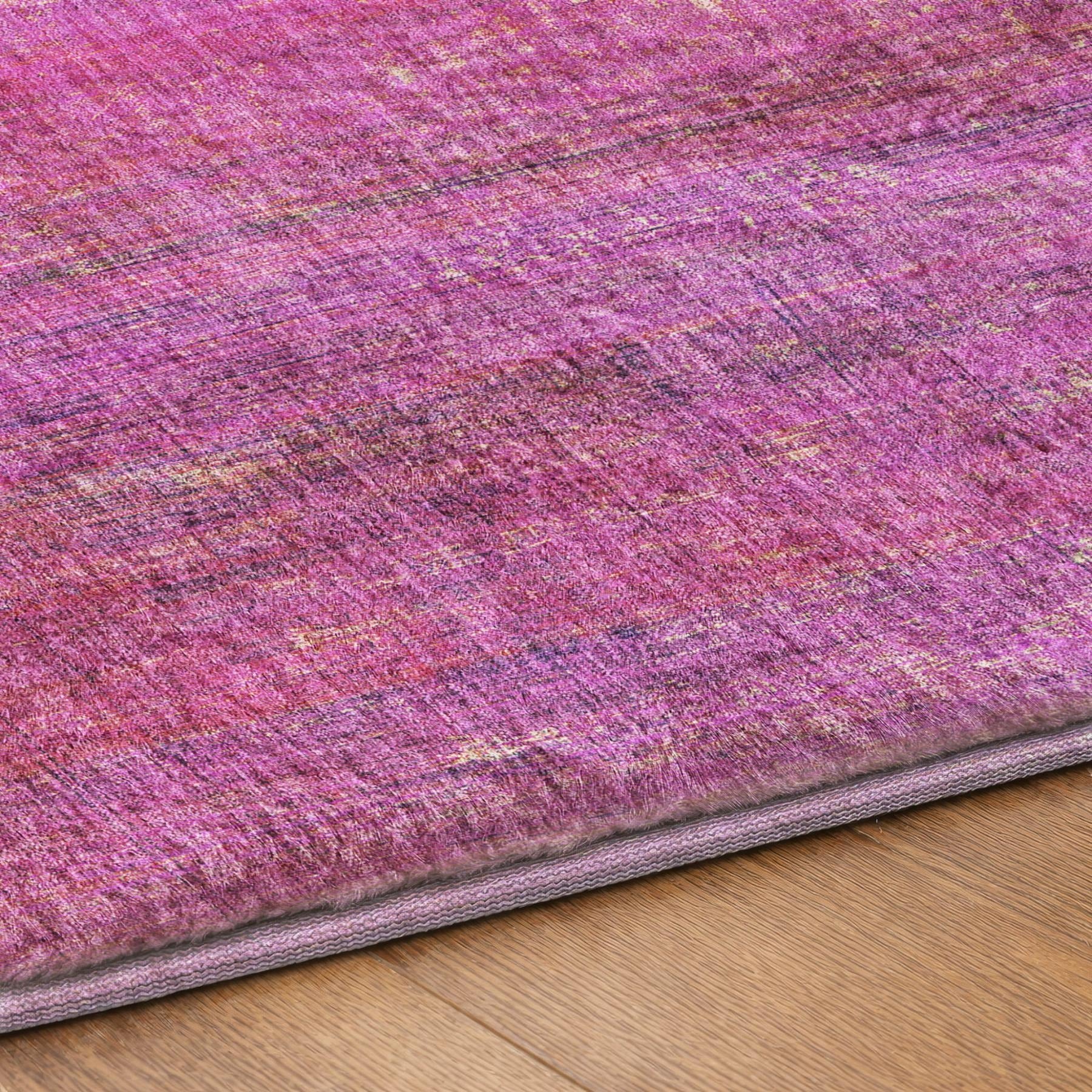 10' X 14' Lilac And Purple Striped Shag Washable Area Rug With UV Protection - Home & Garden