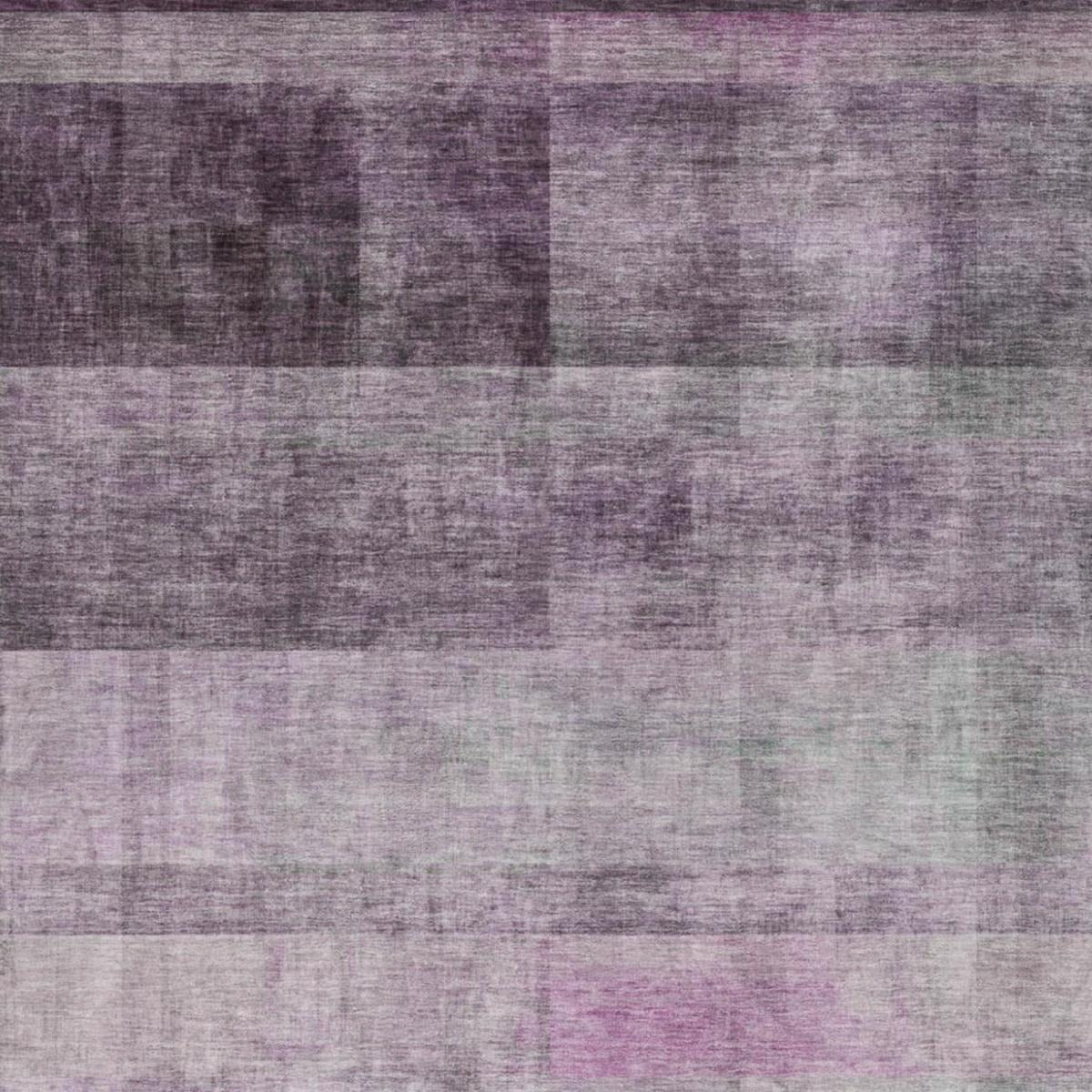 10' X 14' Purple And Gray Geometric Shag Washable Area Rug With UV Protection - Home & Garden