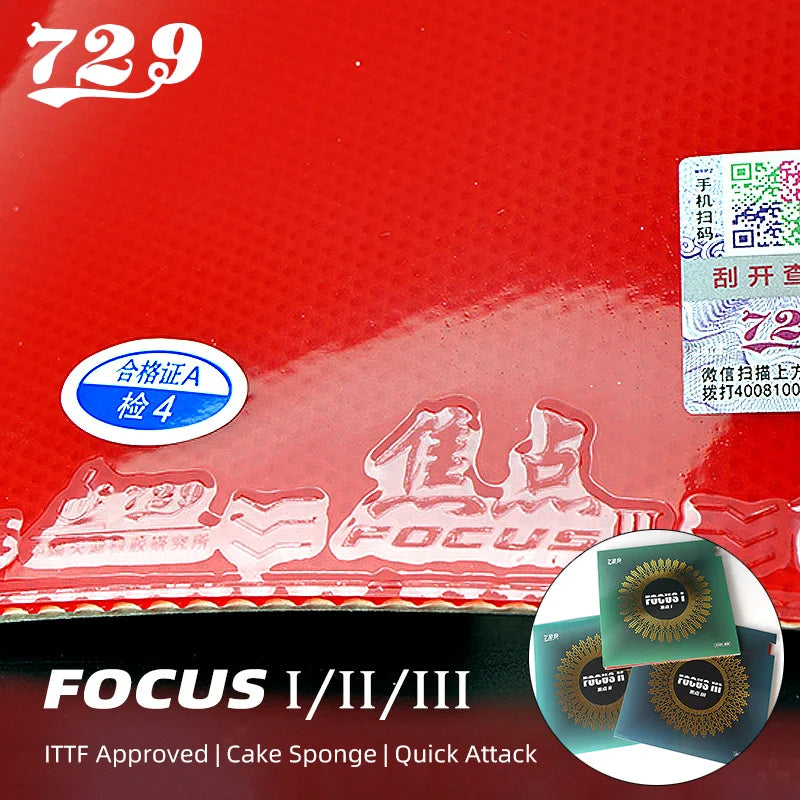 729 Friendship Focus 3 2 1 Table Tennis Rubber Pimples-in Ping Pong Rubber Professional for Attack and Loop