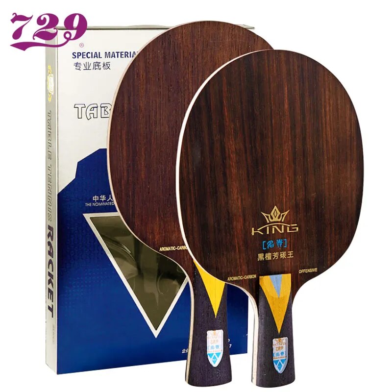 729 Friendship King Series Table Tennis Blade 7 Ply Offensive Ping Pong Blade 5 Wood 2 Carbon