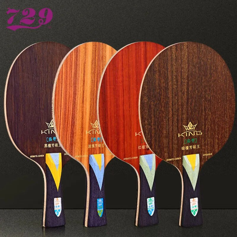 729 Friendship King Series Table Tennis Blade 7 Ply Offensive Ping Pong Blade 5 Wood 2 Carbon