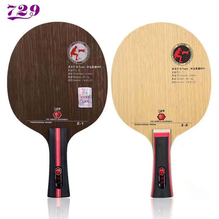 729 Friendship Z1/Z2 table tennis racket set Table Tennis Blade Offensive 5 Wood 2 Soft Carbon Ping Pong Blade with rubber