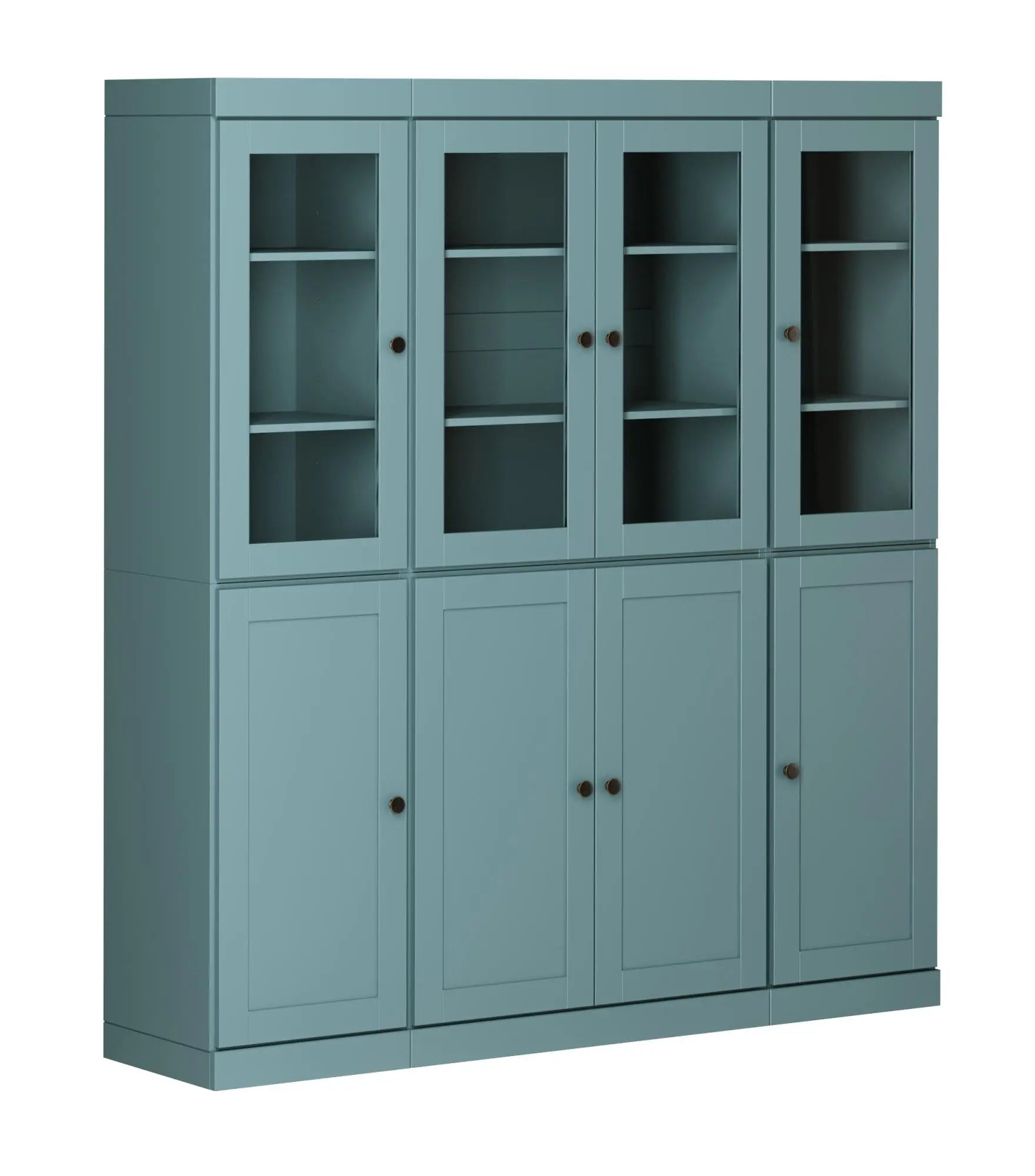 72" Aqua Solid Wood 8 Pantry Or Storage Closet Homeroots Kitchen & Dining