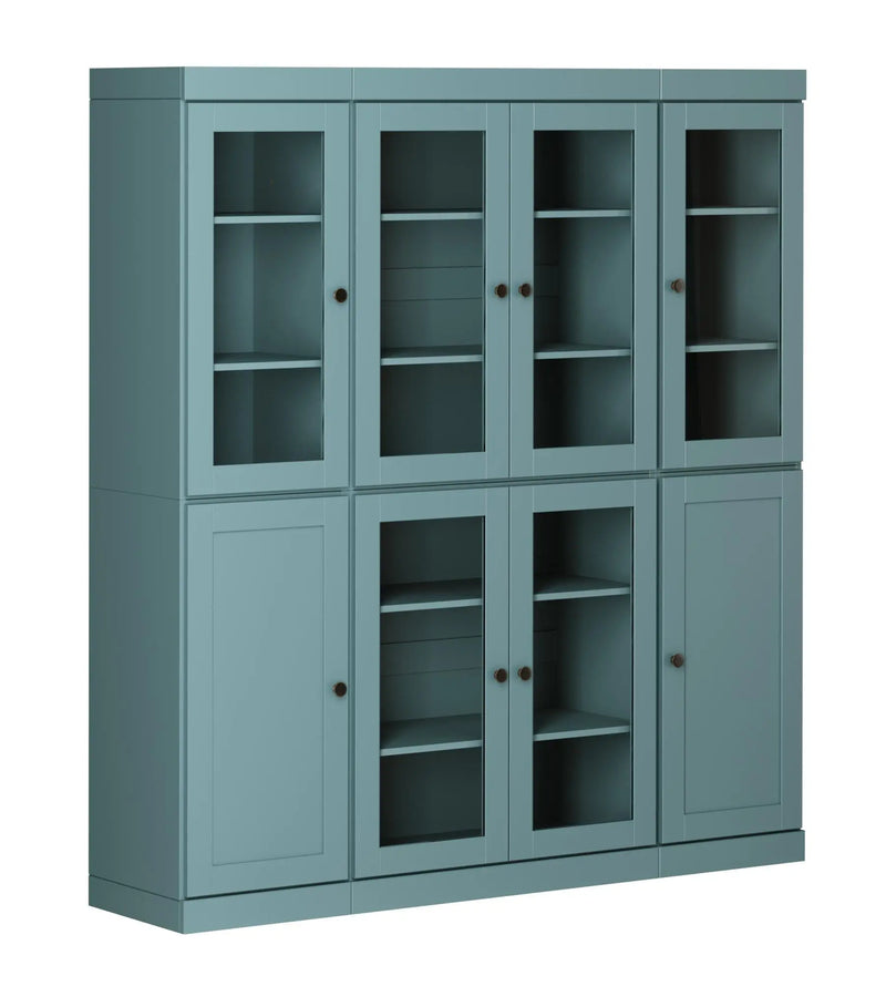 72" Aqua Solid Wood 8 Pantry Or Storage Closet Homeroots Kitchen & Dining