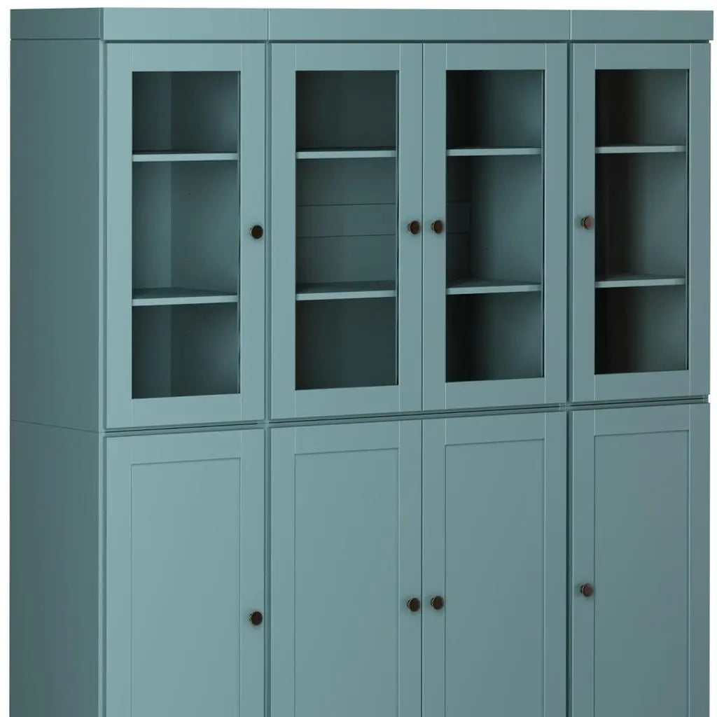 72" Aqua Solid Wood 8 Two Drawer Pantry Or Storage Closet Homeroots Kitchen & Dining