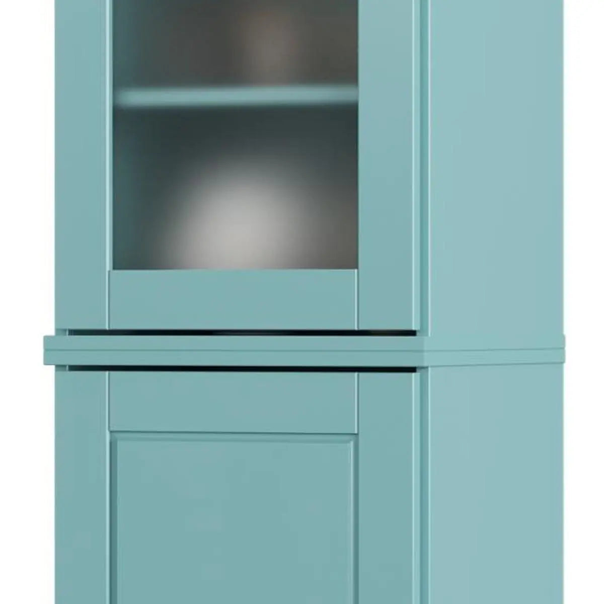 72" Aqua Solid Wood Two Door Pantry Or Storage Closet Homeroots Kitchen & Dining