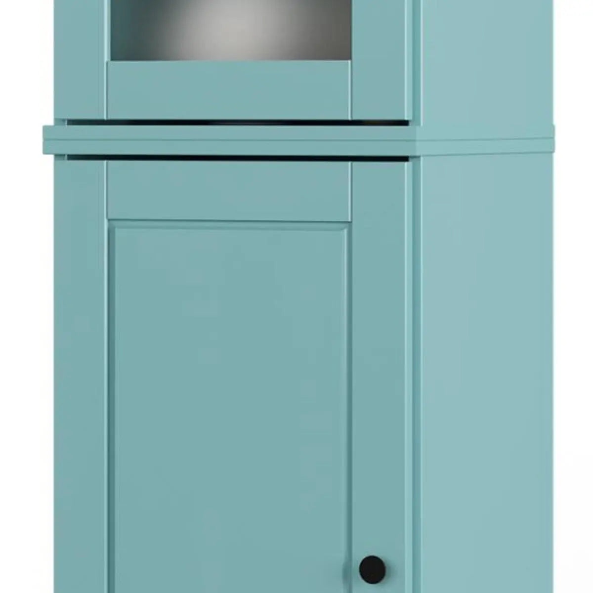 72" Aqua Solid Wood Two Door Pantry Or Storage Closet Homeroots Kitchen & Dining