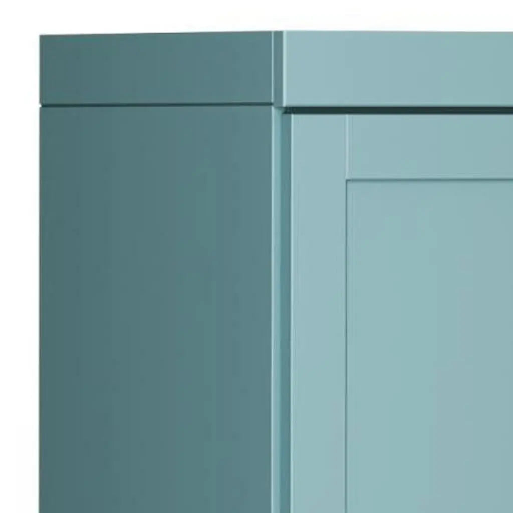 72" Aqua Solid Wood Two Door Pantry Or Storage Closet Homeroots Kitchen & Dining