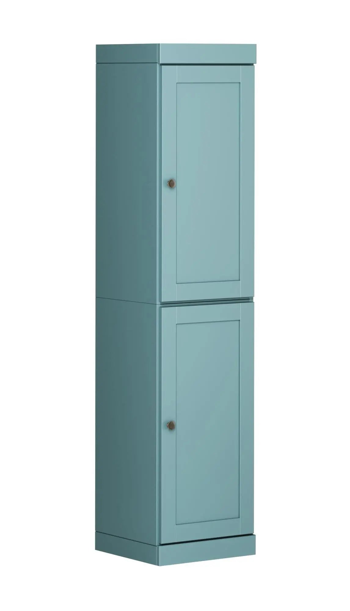 72" Aqua Solid Wood Two Door Pantry Or Storage Closet Homeroots Kitchen & Dining