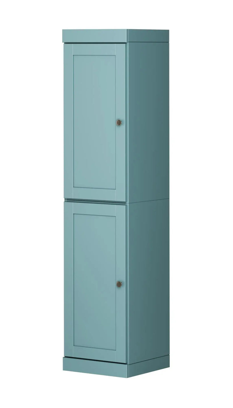 72" Aqua Solid Wood Two Door Pantry Or Storage Closet Homeroots Kitchen & Dining