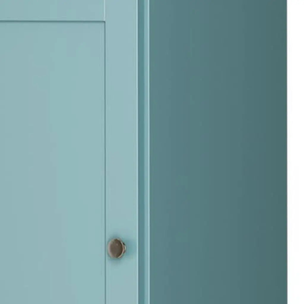 72" Aqua Solid Wood Two Door Pantry Or Storage Closet Homeroots Kitchen & Dining