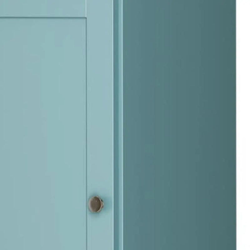 72" Aqua Solid Wood Two Door Pantry Or Storage Closet Homeroots Kitchen & Dining