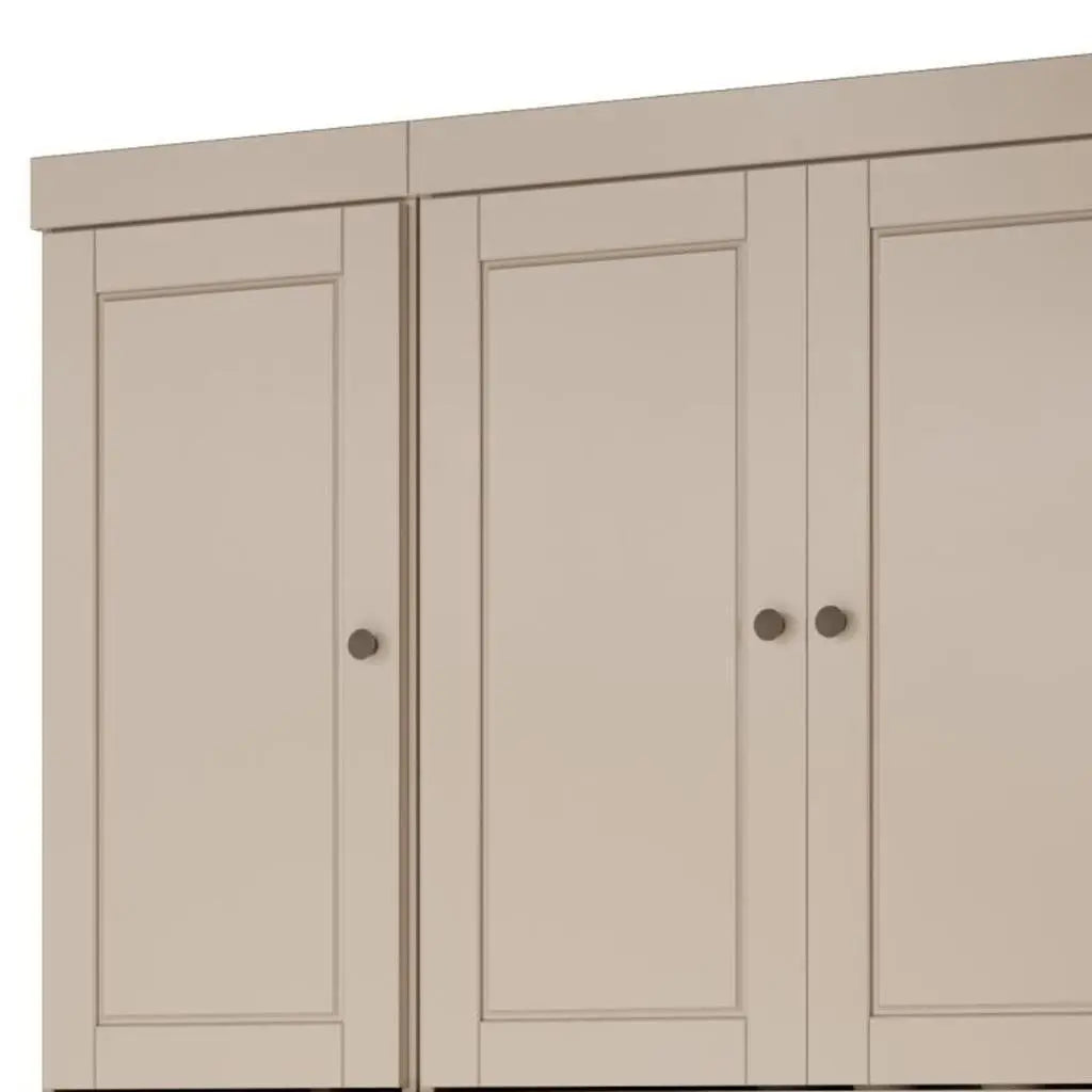 72" Beige Solid Wood 8 Pantry Or Storage Closet Homeroots Kitchen & Dining