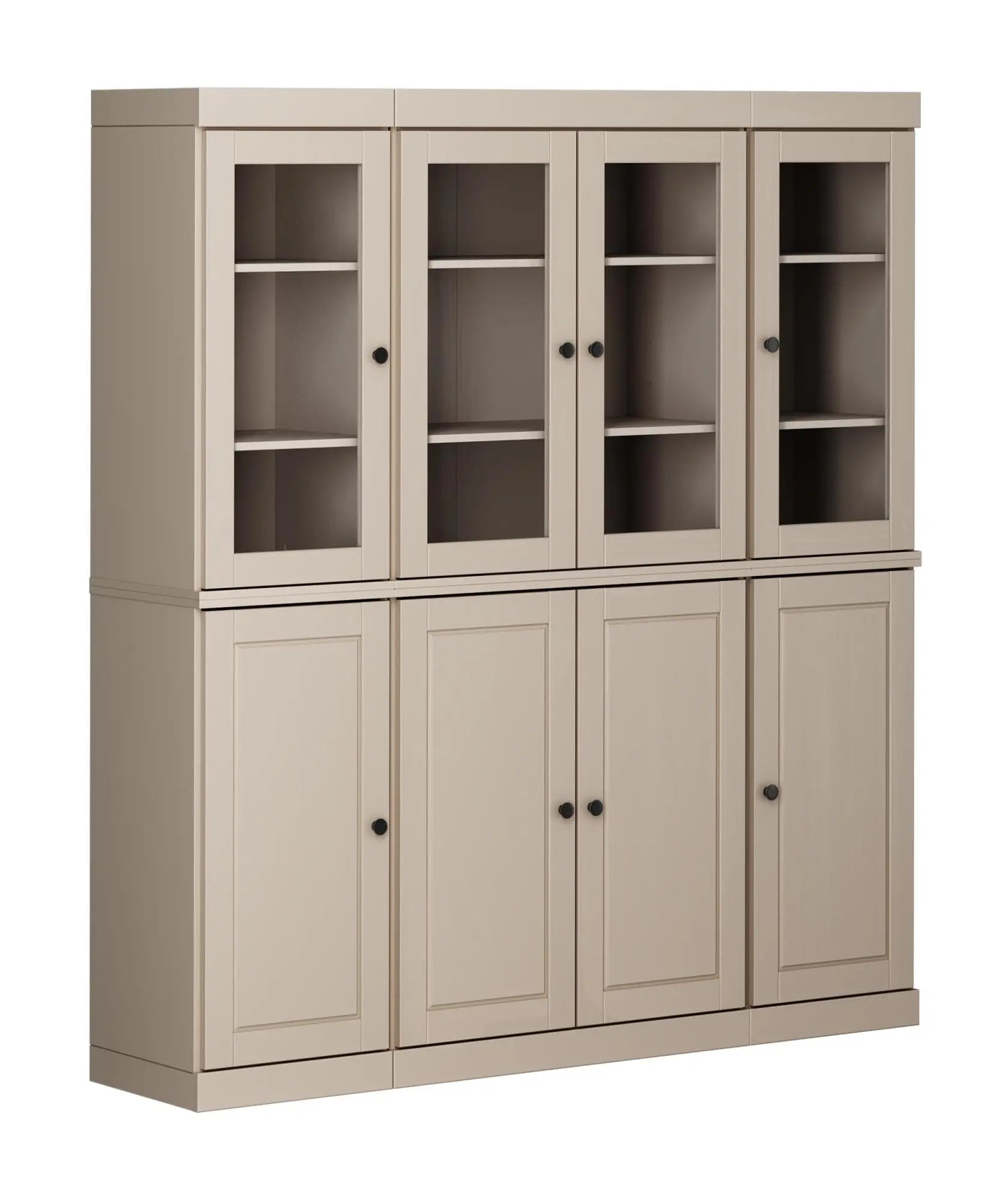 72" Beige Solid Wood 8 Pantry Or Storage Closet Homeroots Kitchen & Dining