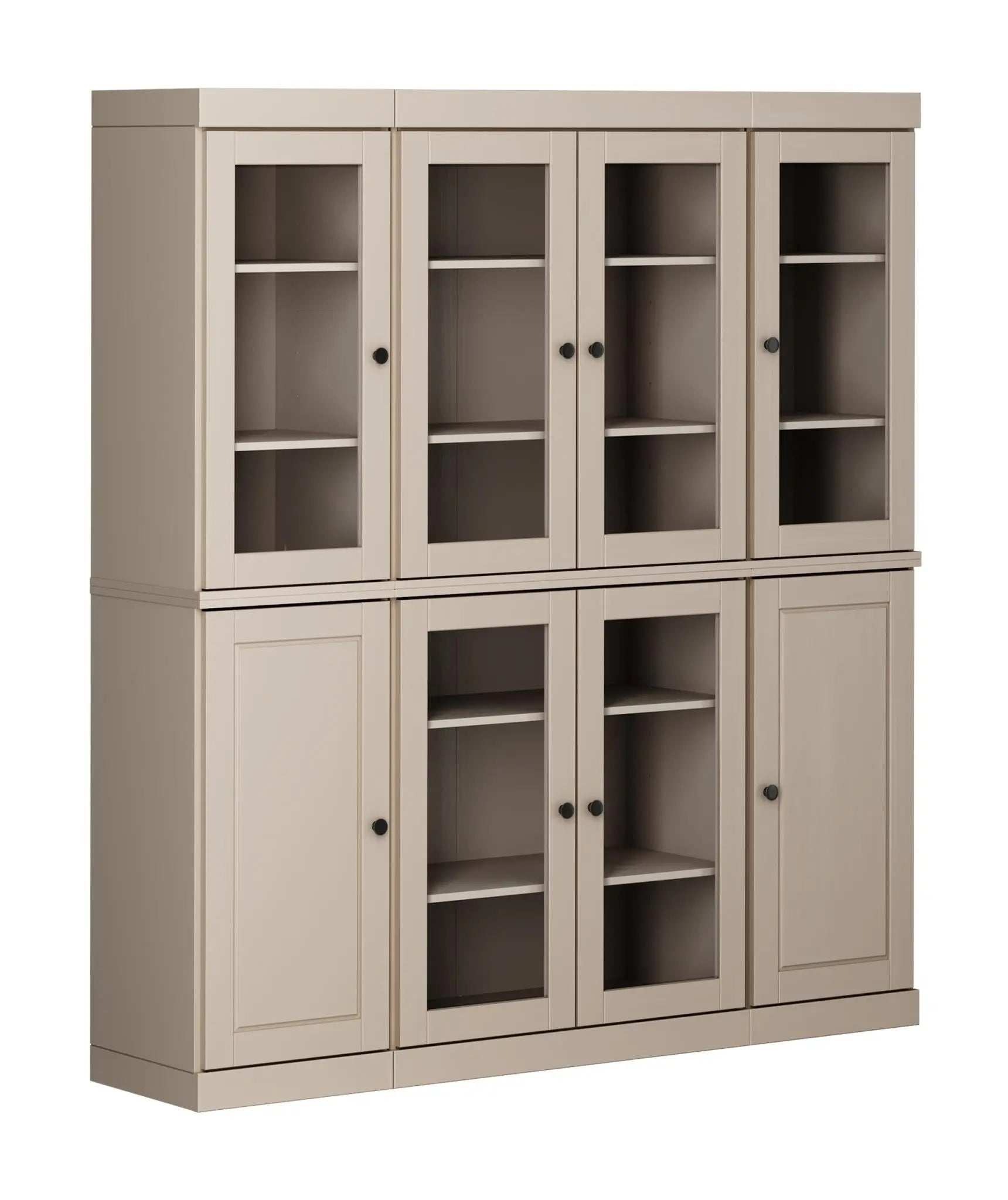 72" Beige Solid Wood 8 Pantry Or Storage Closet Homeroots Kitchen & Dining