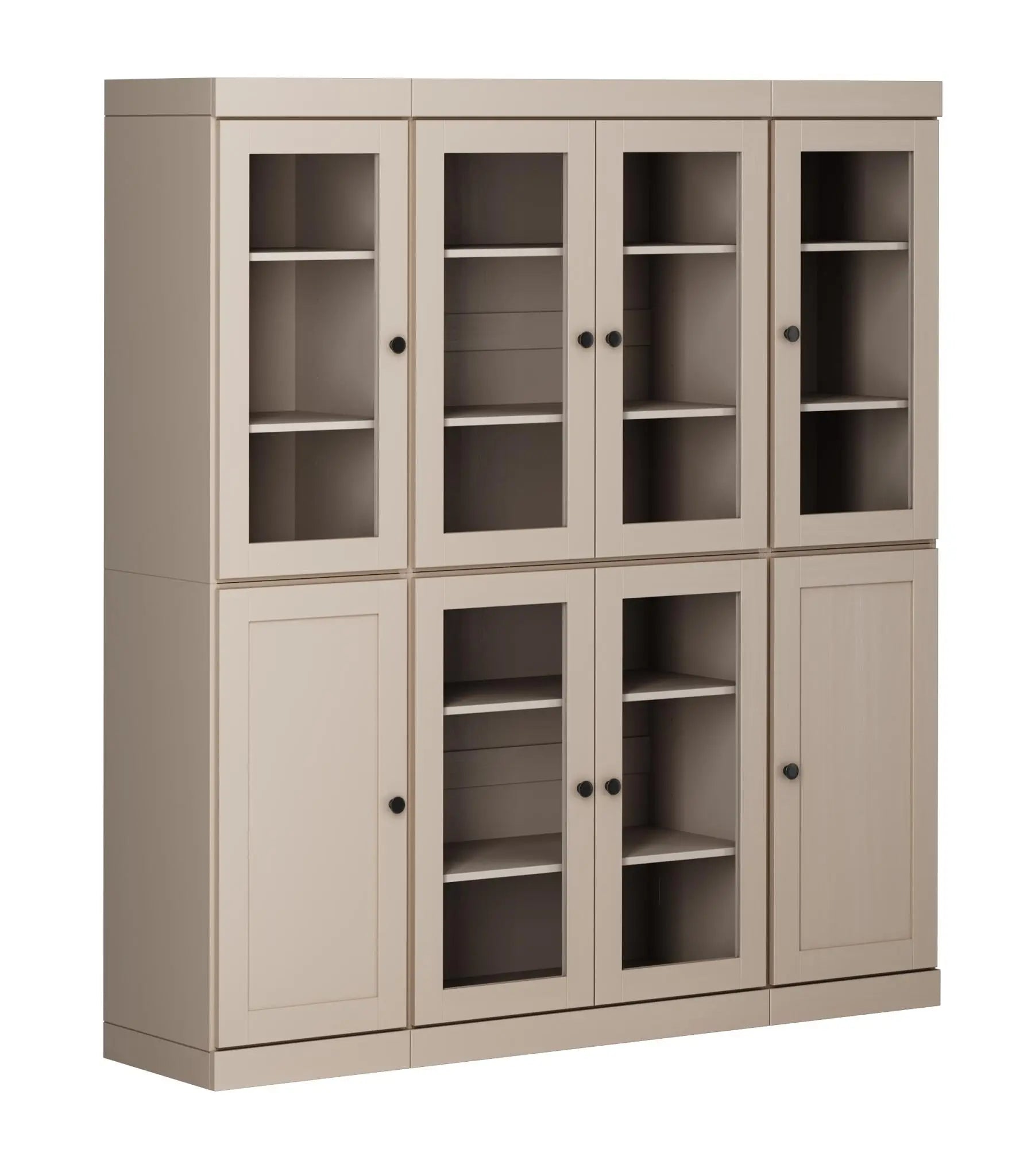72" Beige Solid Wood 8 Pantry Or Storage Closet Homeroots Kitchen & Dining