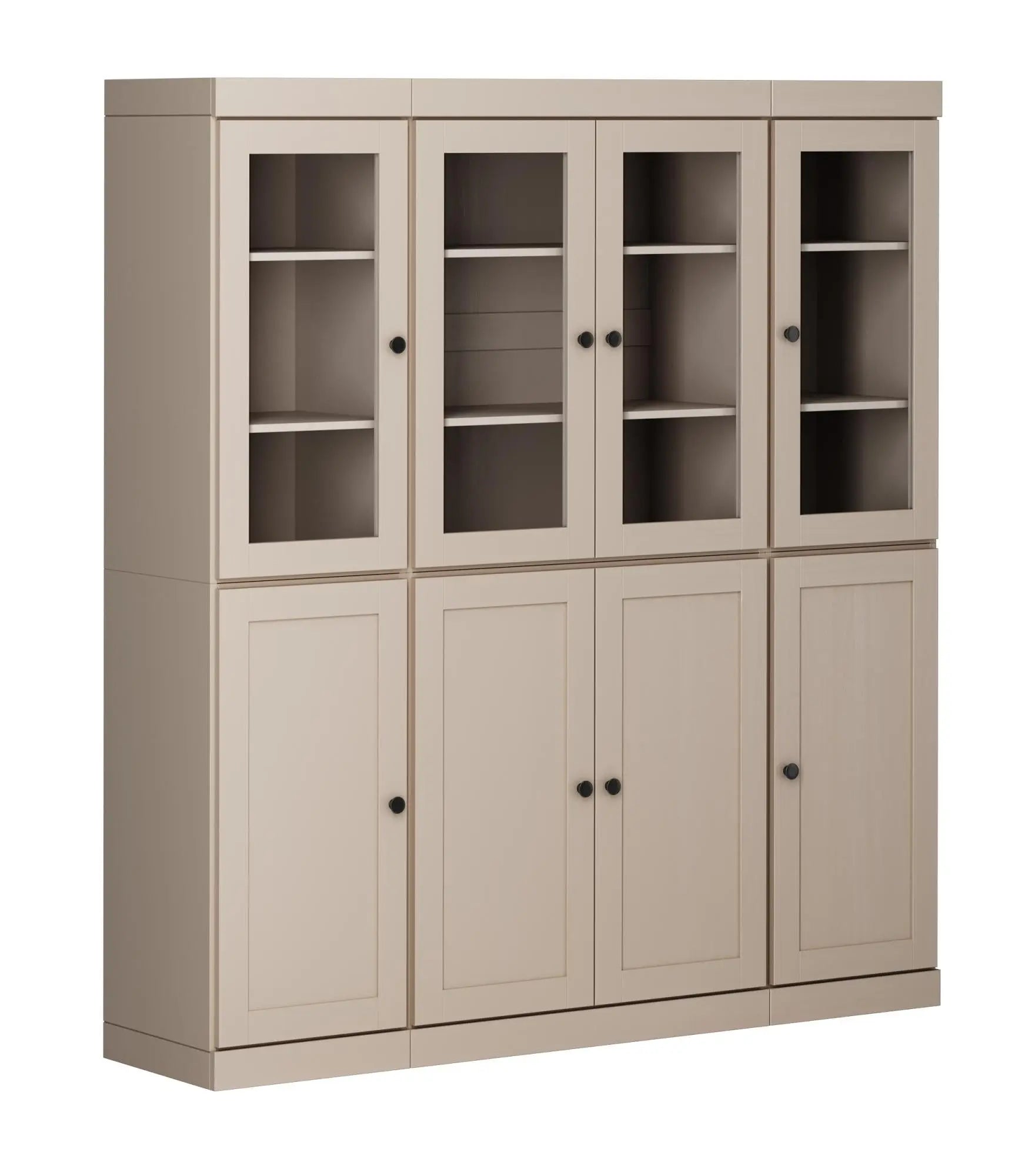 72" Beige Solid Wood 8 Two Drawer Pantry Or Storage Closet Homeroots Kitchen & Dining