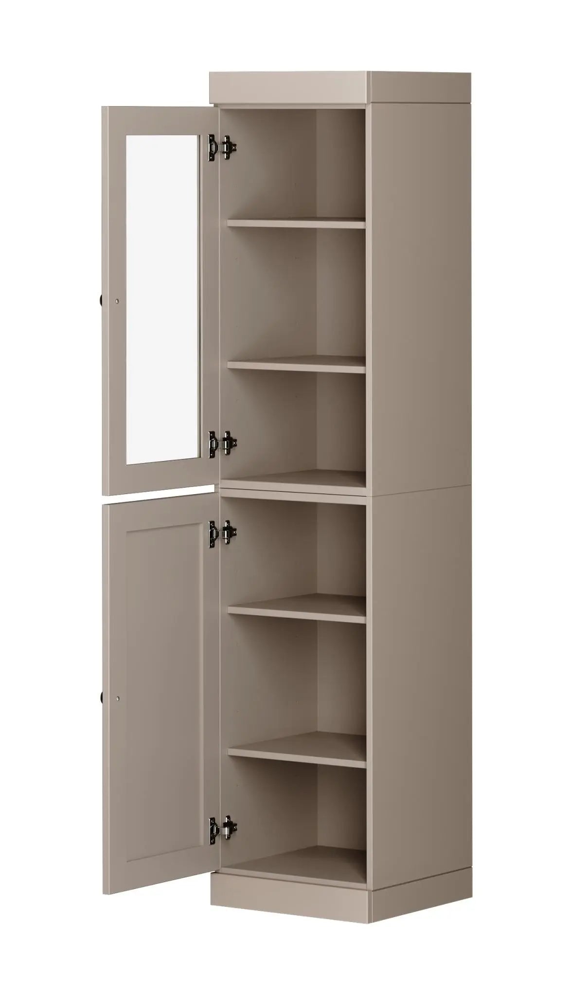72" Beige Solid Wood Two Door Pantry Or Storage Closet Homeroots Kitchen & Dining