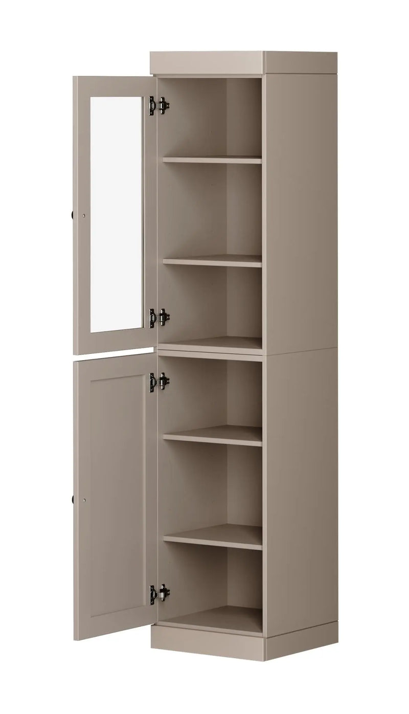 72" Beige Solid Wood Two Door Pantry Or Storage Closet Homeroots Kitchen & Dining