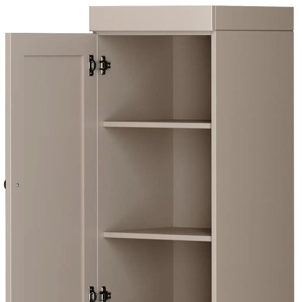 72" Beige Solid Wood Two Door Pantry Or Storage Closet Homeroots Kitchen & Dining