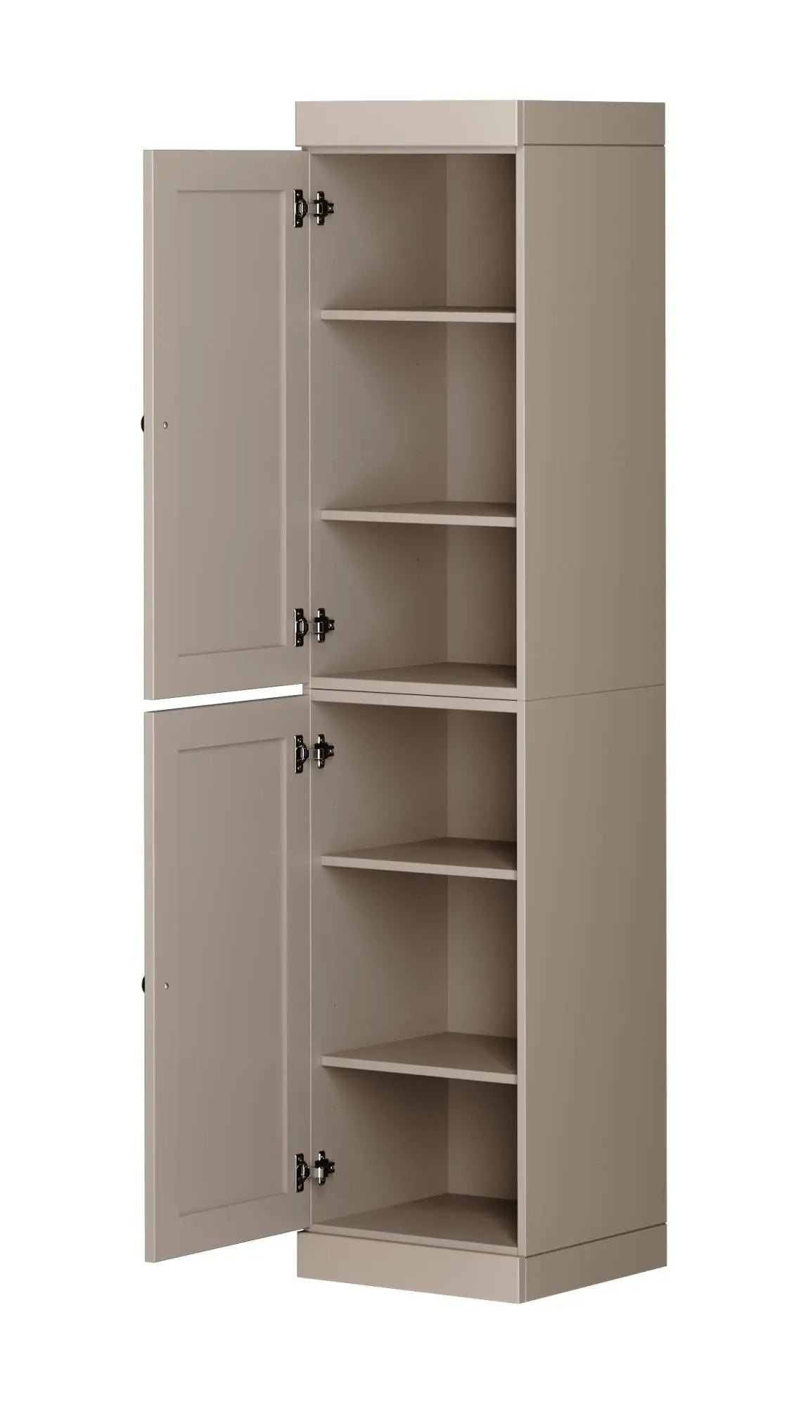72" Beige Solid Wood Two Door Pantry Or Storage Closet Homeroots Kitchen & Dining