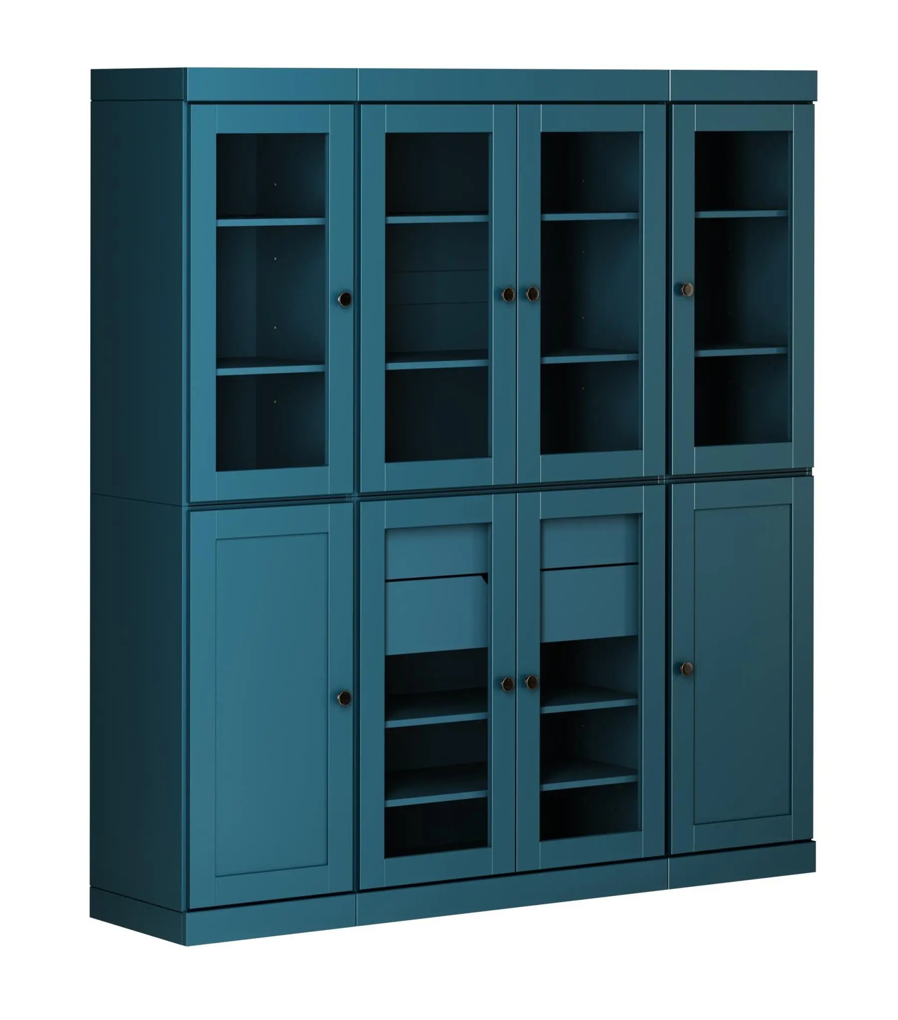 72" Black Solid Wood 8 Two Drawer Pantry Or Storage Closet Homeroots Kitchen & Dining