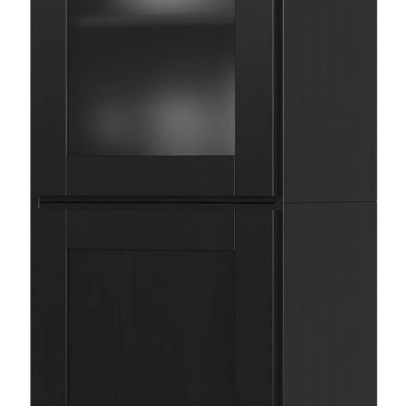 72" Black Solid Wood Two Door Pantry Or Storage Closet Homeroots Kitchen & Dining